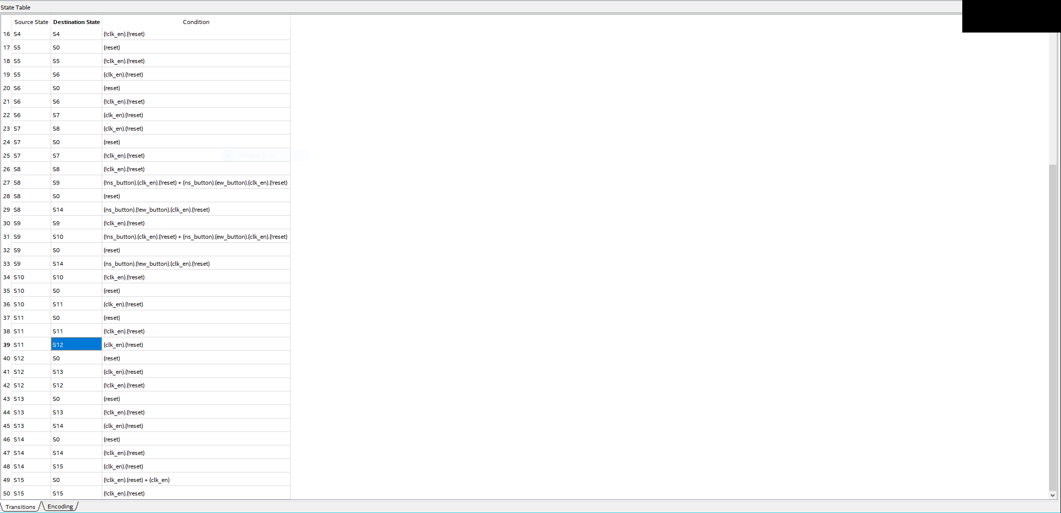 State Transition Table - 2